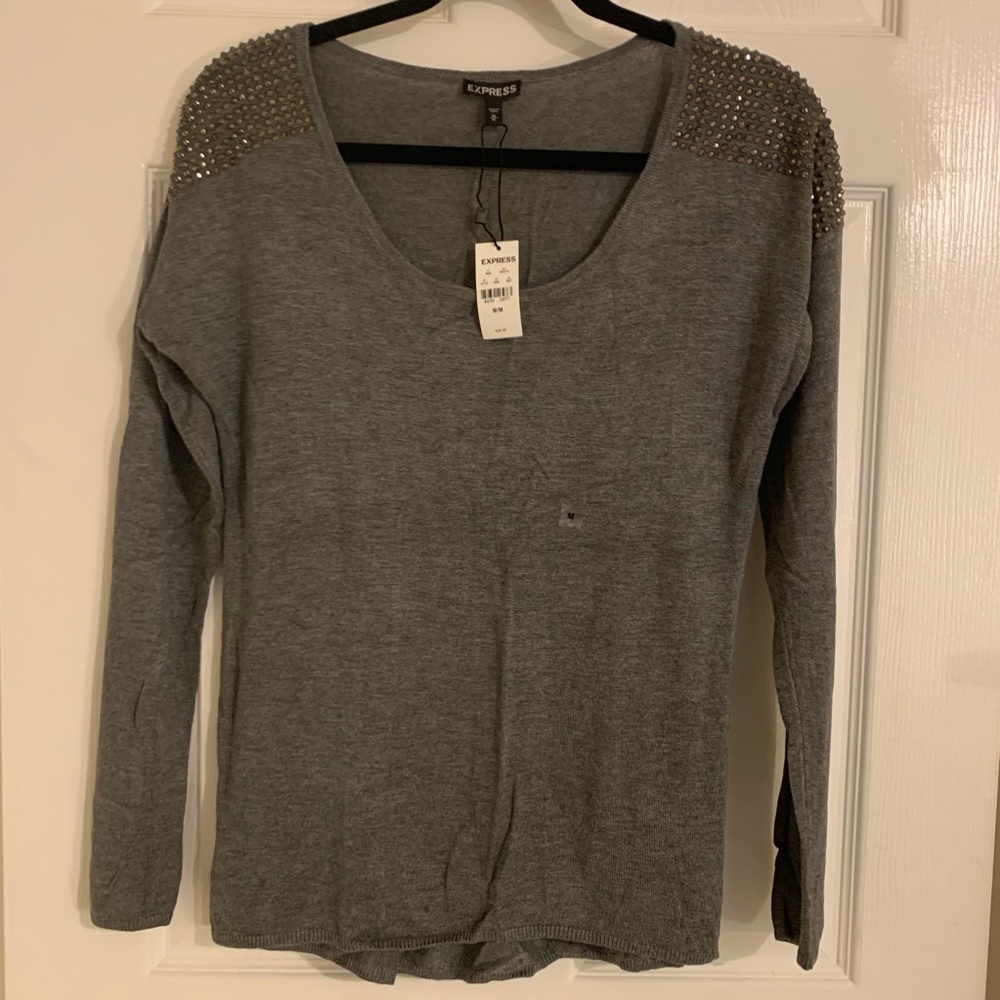 Express knit top with studs